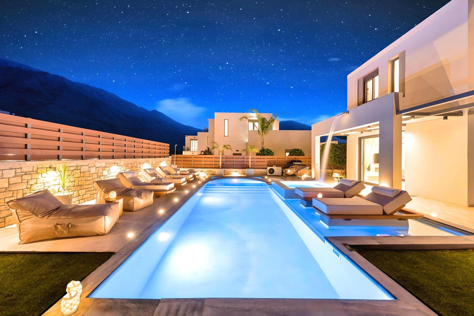 Minoas Villas Heated Pool Kournas Exterior photo