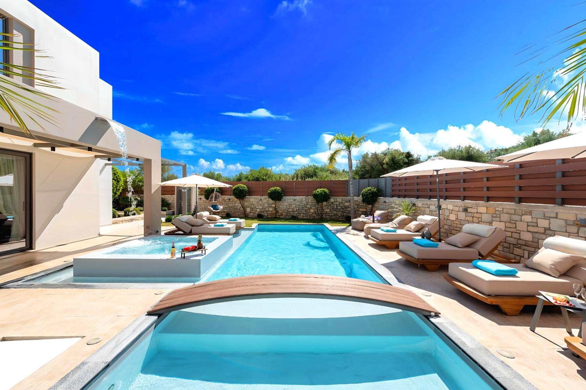 Minoas Villas Heated Pool Kournas Exterior photo