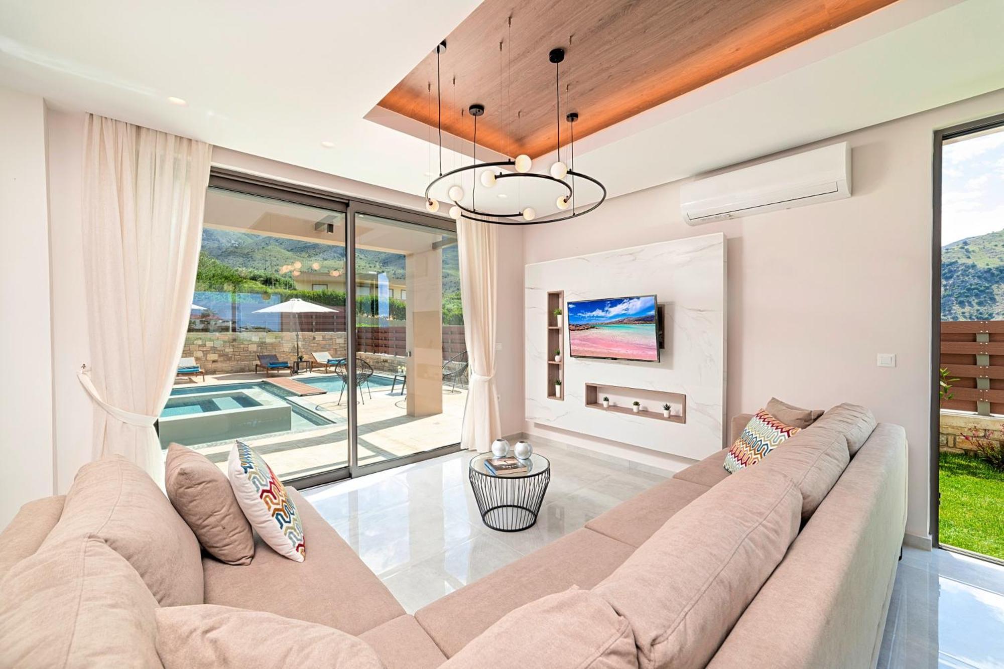 Minoas Villas Heated Pool Kournas Exterior photo